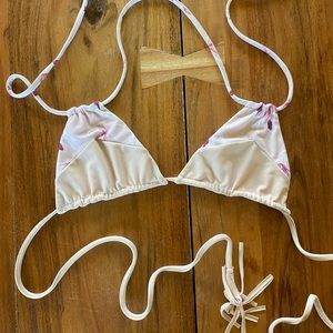 Acacia swimwear colorblock bikini top